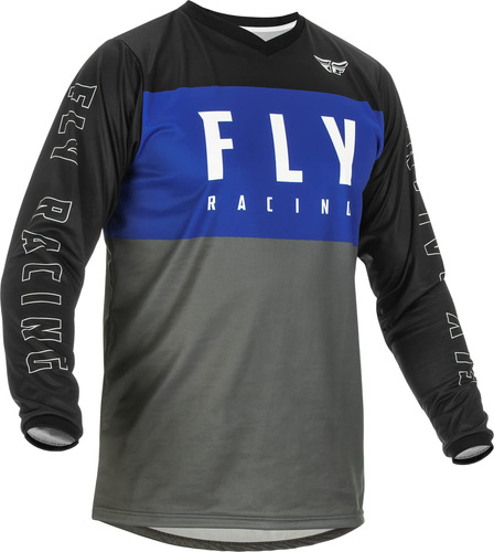 Fly Racing Camiseta F-16 Para Adultos  (azul/gris/negro, Ta.