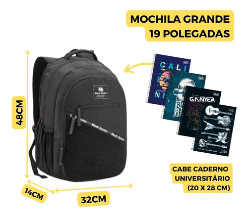 Mochila Costas Masculina Red Nose Escolar Reforçada Estilosa