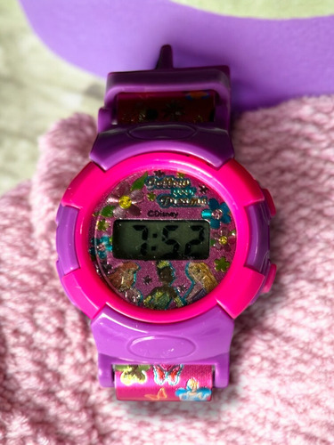Reloj Digital Con Luz Niños Personajes Correa Princesa Bisel Princesa Fondo Princesa