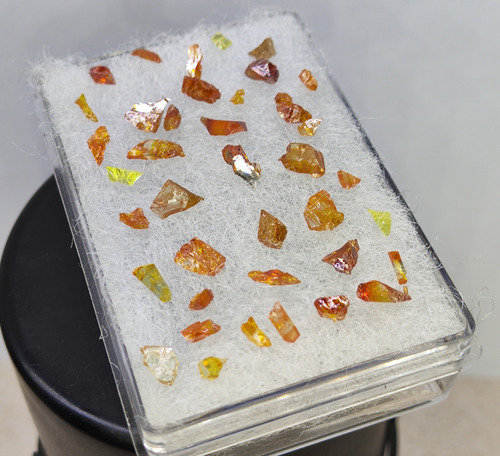 Mineral Raro Esfalerita Gema Tangerina Lote #2 (Usado)