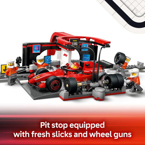 Set De Construcción De Juguetes Lego City F1 Pit Stop Con Fe