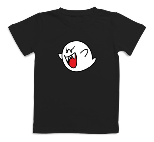 Polera Niños Boo Fantasma Mario Gamer  100% Algodón Gme35