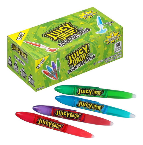 Dulces Americanos Importados Juicy Drop® Sour Gel Pens X 12