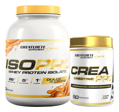 Pack Proteina Iso Pro 5lbs D.l + Creatina 250gr  Greatlhete