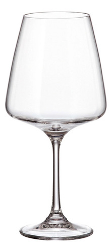 Set de 6 copas de vino Corvus Crystal de 570 ml, diseño bohemio