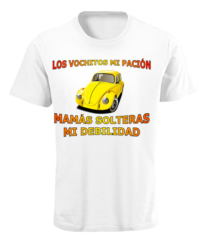 Playera Manga Corta Diseño Vocho Mamás Solteras