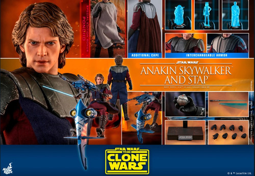 Hot Toys Anakin Skywalker & Stap (special Edition) Con Nave (Usado)
