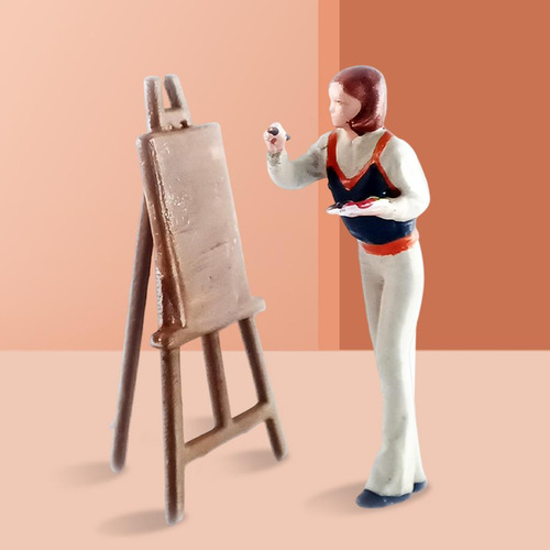 Pintor Modelo De Personas En Miniatura 1:64 Decoración De