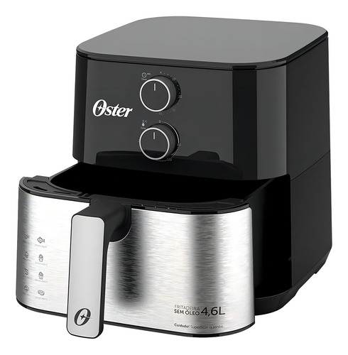 Fritadeira Elétrica Sem Óleo Ofrt520 Oster 4,6l Preta 127v