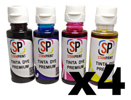 Imagen 1 de 5 de Tinta Dye Para Impresora Hp 100 Ml Los 4 Colores Clase A