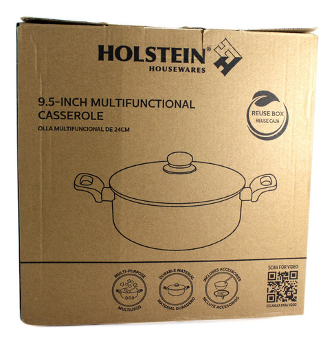 Olla  Antiadherente Holstein Housewares Hh-01006017c   24 Cm