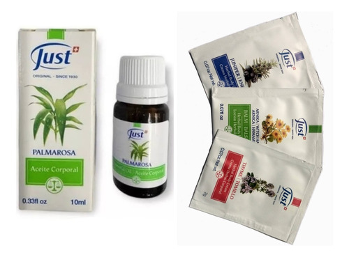 Just - Aceite Esencial Palmarosa 10 Ml Terapia Floral Herbal