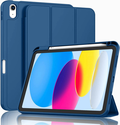 Funda Azul Con Portalapices Para  iPad 10 Gen 10.9 2022
