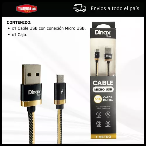 Cable Micro Usb Carga Rápida Cable De Datos 1 Metro Dinax