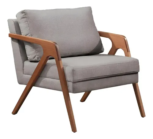 Conjunto 2 Poltronas Mona Luxo Pés de Madeira Maciça Sofisticada ...