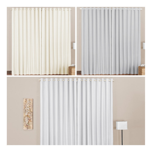 Cortina Longa Para Sala Tv 5.00x2.70 Quarto 100% Veda Luz