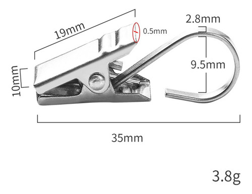 Clips De Gancho De Cortina De Ventana De 50 Piezas Para