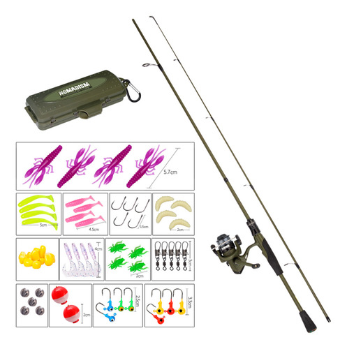 Combinación De Caña De Pescar Recta De Carbono De 1,82 M Y C