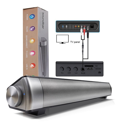 Barra De Sonido Con Bluetooth, Sonido Envolventetv/pc/teléfo