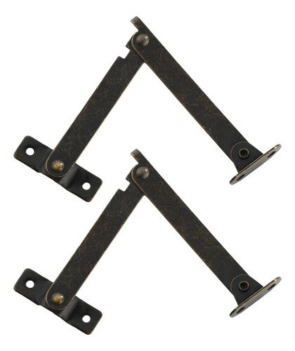 C-f 3 Bisagras De Soporte De Tapa, Metal De Bronce Antiguo