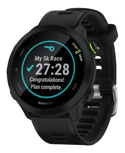 Reloj De Pulsera Inteligente Garmin Forerunner 55 Unisex Color de la correa Negro Color del bisel Negro Color del fondo Negro