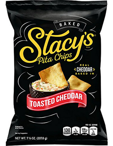 Pita Chips Queso Cheddar Tostadas, 7.33 Oz (paquete De 12)