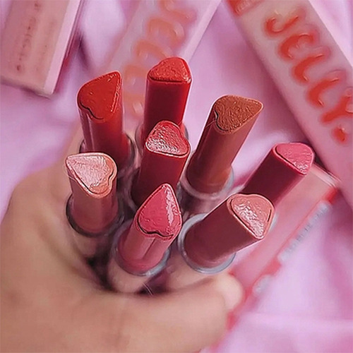 Jelly Lip Pencil Labial Gloss Con Color Corazon Kiss Beauty Color 02
