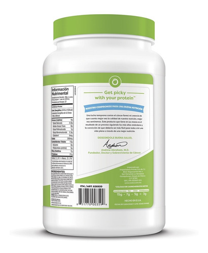 Imagen 3 de 4 de Proteína Orgánica Polvo Sabor Chocolate Orgain 1.242 Kg