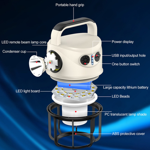 Luz Led Multifuncional U Para Acampar Portátil Para Acampar