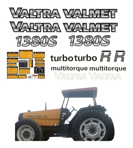 Adesivo Trator Valtra 1380s Turbo 1380sturbo