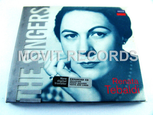 Renata Tebaldi The Singers Cd Como Nuevo Ed 2001 Imp Germany