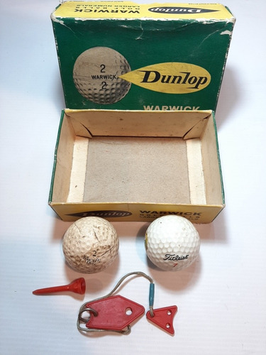 Golf Pelotas Dunlop Antiguas Lote X 2 Con Caja Ro 1794