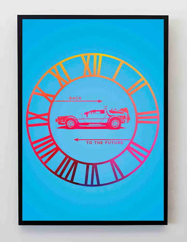 Cuadro 33x48cm Poster Reloj Volver Al Futuro Hill Valley