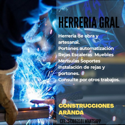 Imagen 1 de 5 de Herreria En Gral Obra Y Art. Herrero Factura 1173663591 What