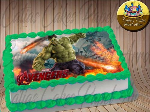 Papel De Arroz Para Bolo Comestível Hulk
