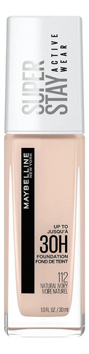 Base de maquillaje líquida Maybelline Super Stay Active Wear 30h tono 112 natural ivory - 30mL 30g