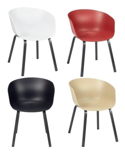 Imagen 2 de 2 de Silla Comedor Espera Elegante Moderna Estilo Nordico Anja