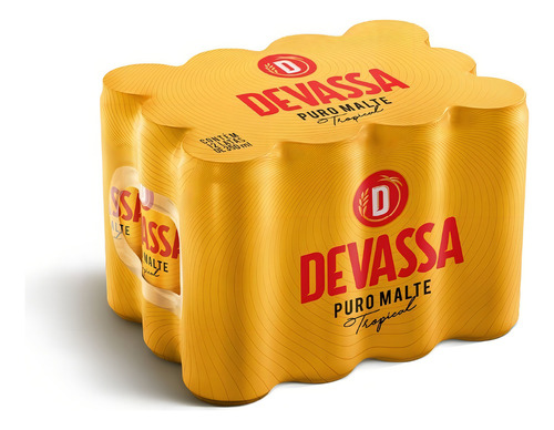 Cerveja Puro Malte Tropical Lager Lata 350ml 12un Devassa