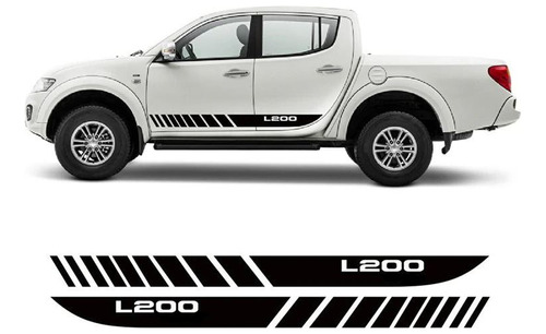 Sticker Adhesivo Franja Lateral Camioneta L200 Año 2007-2015