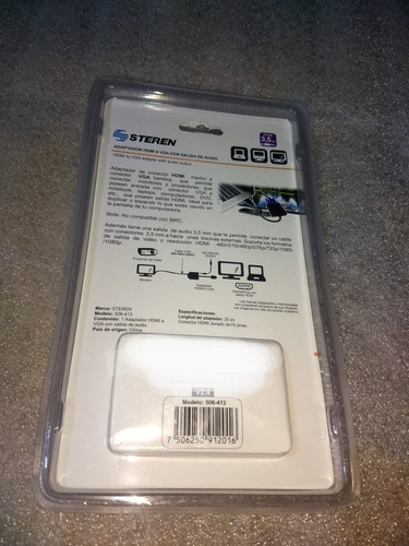 Adaptador Hdmi A Vga Con Salida De Audio, Steren