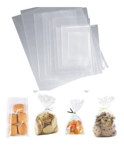 Bolsa Plástica Rectangular Transparente 20x30 Cm (100 Unids)