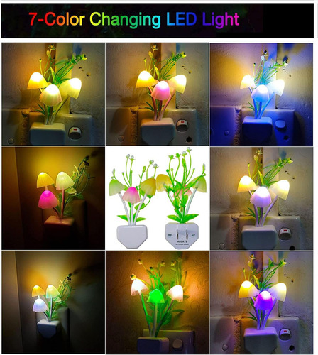 Paquete De 4 Luces Led De Noche Con Sensor Para Adultos Y Ni