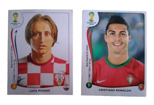 Dos Figuritas Mundial Brasil 2014, C.ronaldo Y Modric