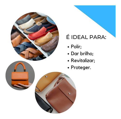 Polidor Nugget Couro Incolor Líquido Sapato Bolsa Dá Brilho