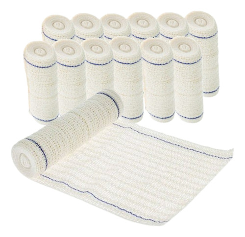 Atadura De Crepom 13 Fios 15cm X 1,8m 12 Rolos Clean