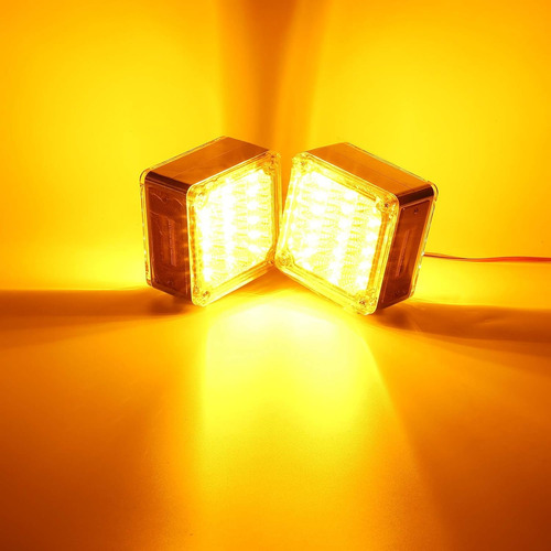 2 Luces Led Cuadradas De Doble Cara Estacionamiento, Le...