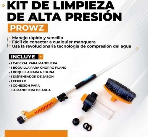 Imagen 3 de 6 de Kit De Limpieza Alta Presion Water Plus Lusqtoff Prowz