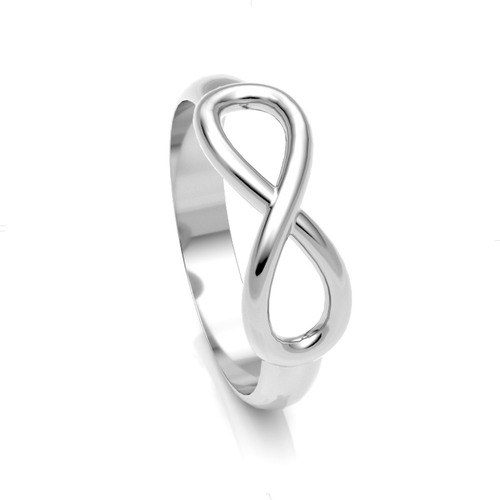 Imagen 2 de 9 de Anillo Infinito De Plata Ley .925 Agálea Joyeria