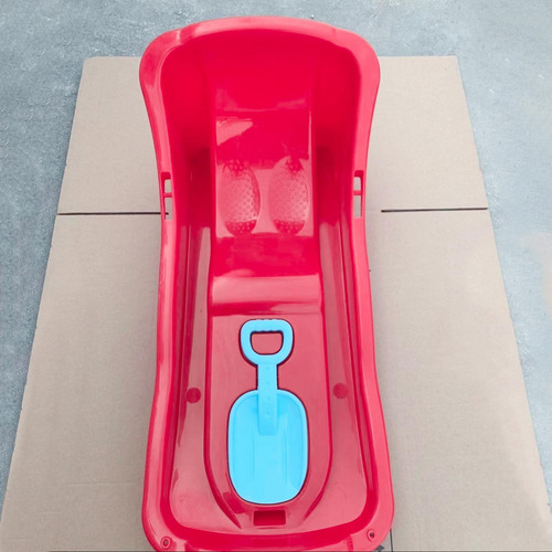 Trineo De Nieve De 92 Cm, Trineo Deslizante De Césped, Rojo