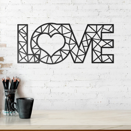 Quadro Decorativo Parede Escritas Love 01 30cm